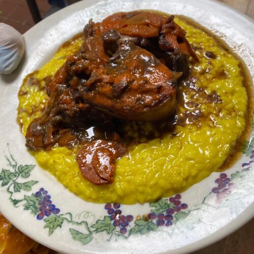 Osso Buco alla Milanese: cow shank with Saffron Risotto